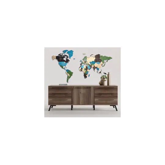 (S) Wizardi wooden map multilevel multicolor XL WM-3191