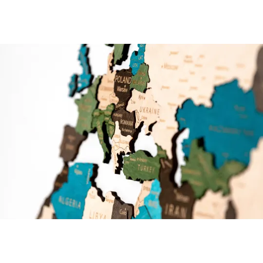 (S) Wizardi wooden map multilevel multicolor XXL WM-3192