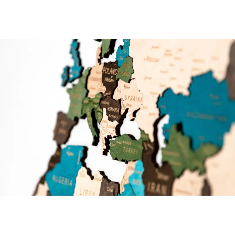 (S) Wizardi wooden map multilevel multicolor XXL WM-3192