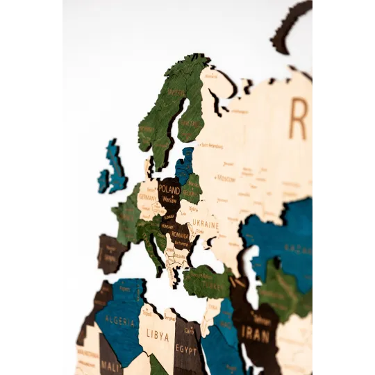 (S) Wizardi wooden map multilevel multicolor XXL WM-3192