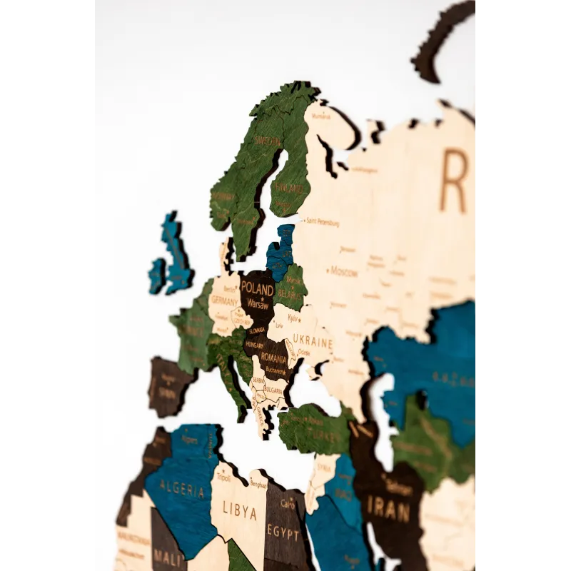 (S) Wizardi wooden map multilevel multicolor XXL WM-3192