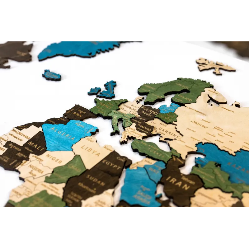 (S) Wizardi wooden map multilevel multicolor XXL WM-3192