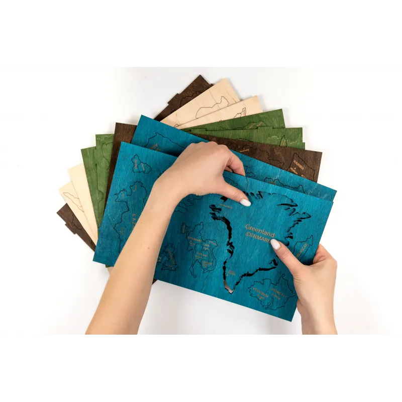 (S) Wizardi wooden map multilevel multicolor XXL WM-3192