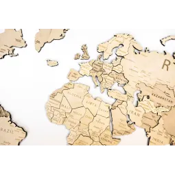 Wizardi wooden map multilevel natural XL WM-3197