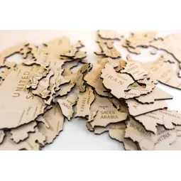 Carte en bois Wizardi multicouche naturelle XL WM-3197