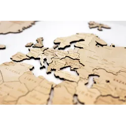 Carte en bois Wizardi multicouche naturelle XL WM-3197