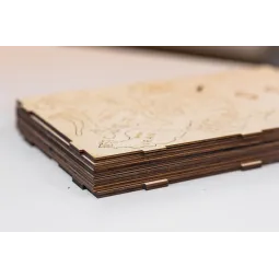 Wizardi Holzkarte mehrstufig natürlich XL WM-3197