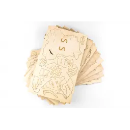 Wizardi Holzkarte mehrstufig natürlich XL WM-3197