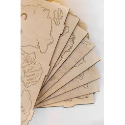 Wizardi деревянная карта многоуровневая натуральная XL WM-3197