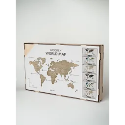 Wizardi wooden map multilevel natural XL WM-3197