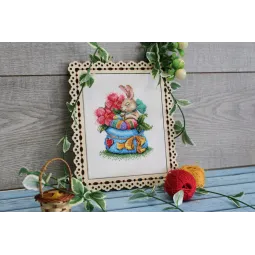 Lapin dans les fleurs SM-648