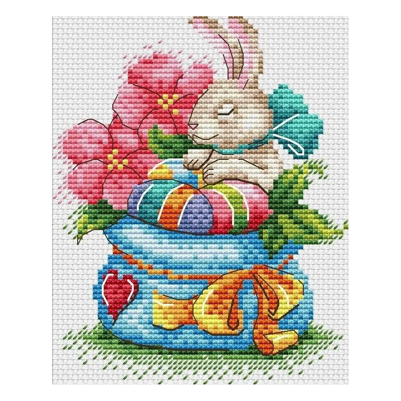 Bunny in flowers SM-648