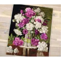 (D) Petit Point Kit "Red and White Peonies" SG608
