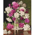 (D) Petit Point Kit "Red and White Peonies" SG608