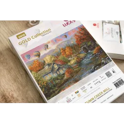 Petit Point Kit "AUTUMN CREEK MILL" SG616