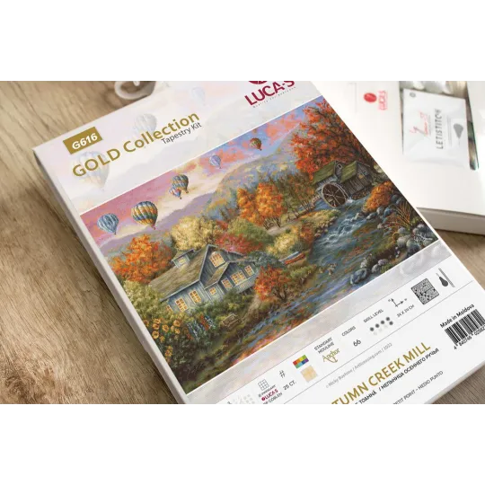 Petit Point Stickset "AUTUMN CREEK MILL" SG616