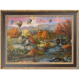 Petit Point Stickset "AUTUMN CREEK MILL" SG616