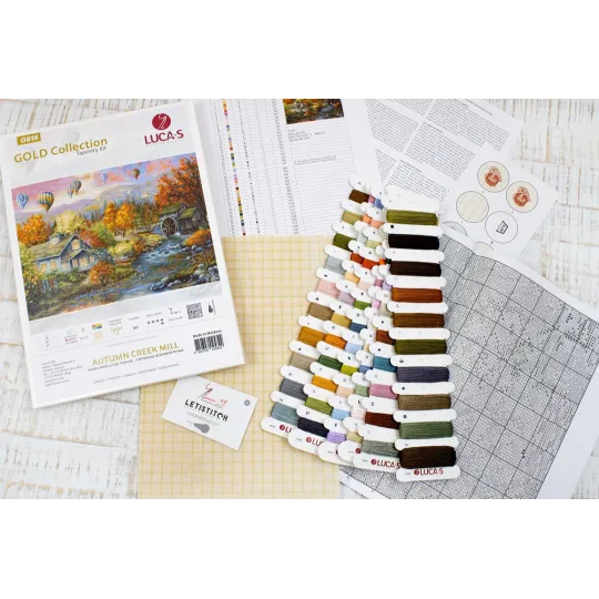 Kit Petit Point "AUTUMN CREEK MILL" SG616