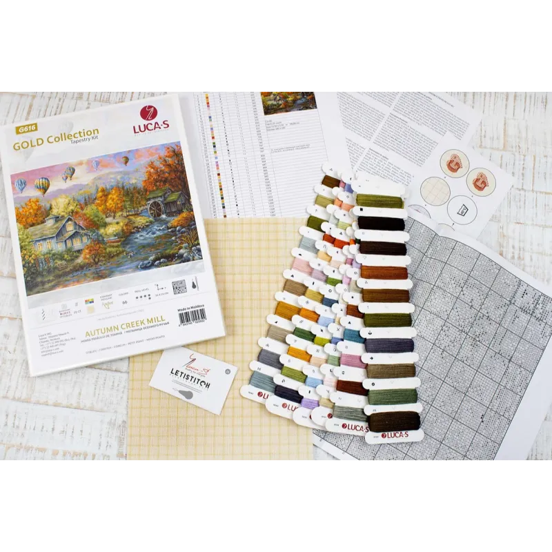 Petit Point Kit "AUTUMN CREEK MILL" SG616