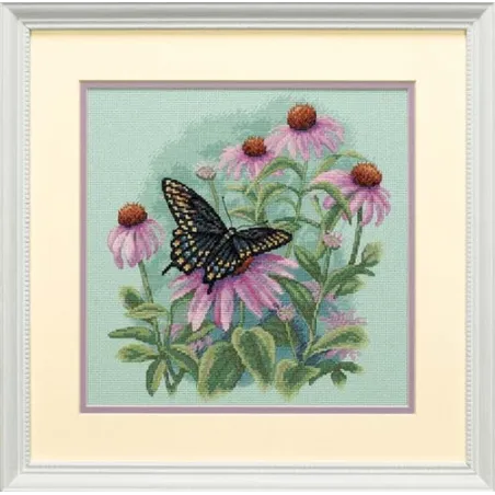 Papillon et marguerites D35249