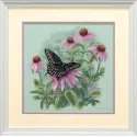 Papillon et marguerites D35249