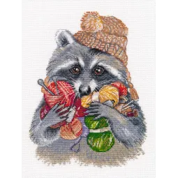 Waschbär-Nadelarbeiter S1474