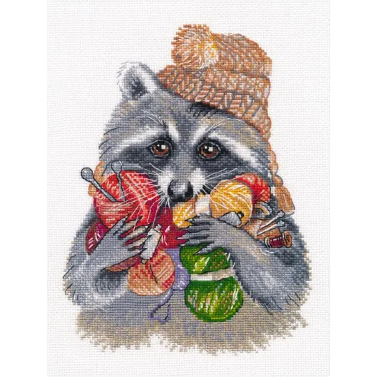 Raccoon needleworker S1474