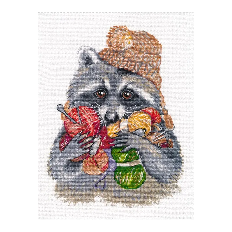 Raccoon needleworker S1474