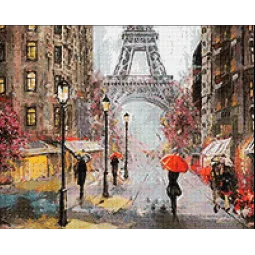 (D) Достопримечательности Парижа 50*40 WD3034