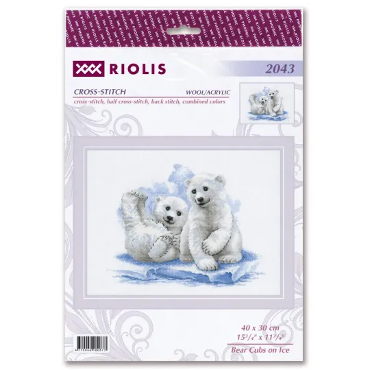 Bear Cubs on Ice 40x30 SR2043