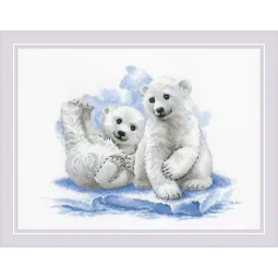 Bébés ours sur la glace 40x30 SR2043