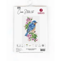 Blauer Vogel auf dem Ast SB1198