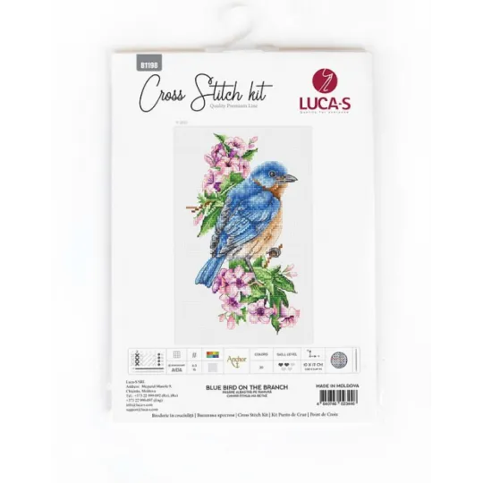 Blauer Vogel auf dem Ast SB1198