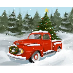 (D) Kalėdinis pikapas 50*40 WD3064