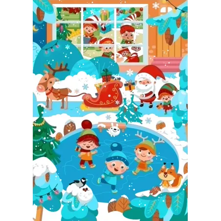 (D) Рождественская суета 70*100 WD3068