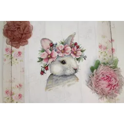Lapin dans les fleurs SNV-785