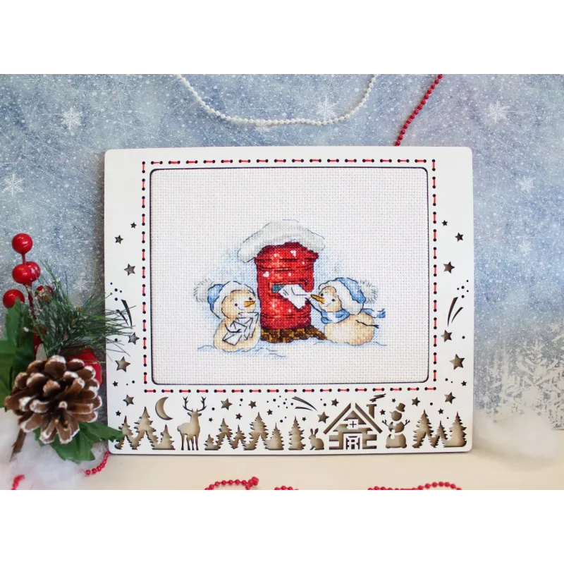 Kreuzstich-Set "Brief an den Weihnachtsmann" SM-678