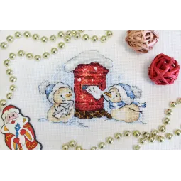 Kreuzstich-Set "Brief an den Weihnachtsmann" SM-678