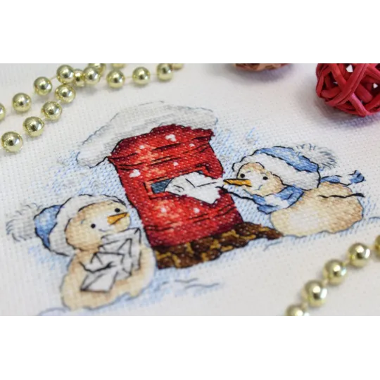 Kreuzstich-Set "Brief an den Weihnachtsmann" SM-678