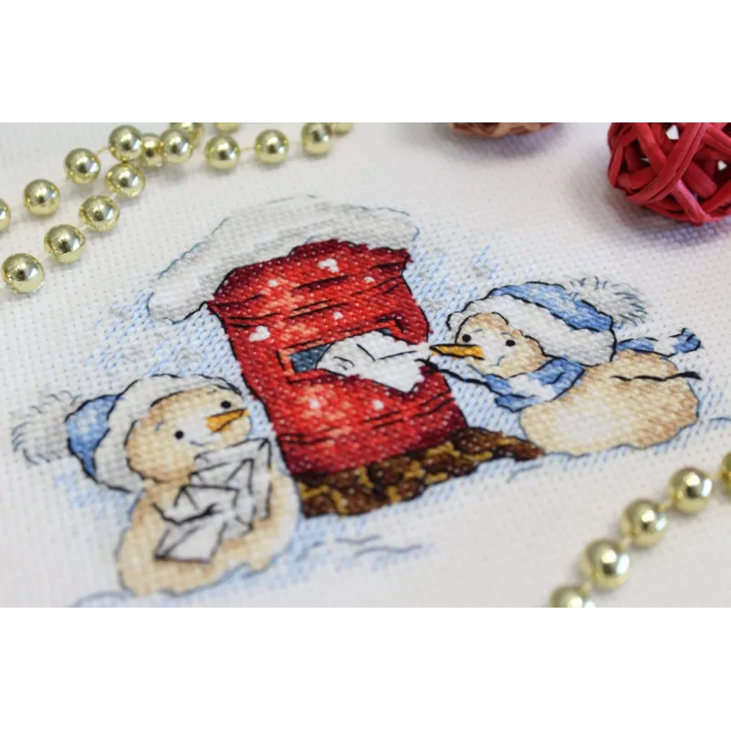 Kreuzstich-Set "Brief an den Weihnachtsmann" SM-678