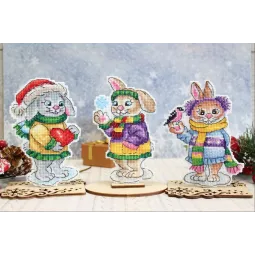 Hase mit Schneeflocke SR-860