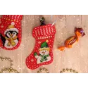 Рождественский войлочный носок "Привет от снеговика" ST-973