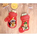 Рождественский войлочный носок "Привет от снеговика" ST-973