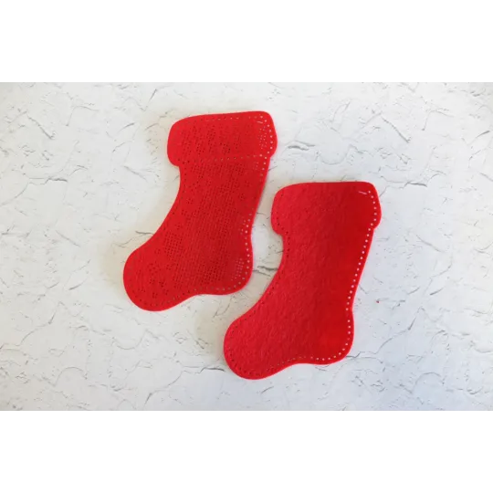 Рождественский войлочный носок "Привет от снеговика" ST-973