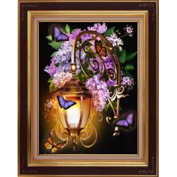 Lanterne en lilas 30*40 cm AM1722