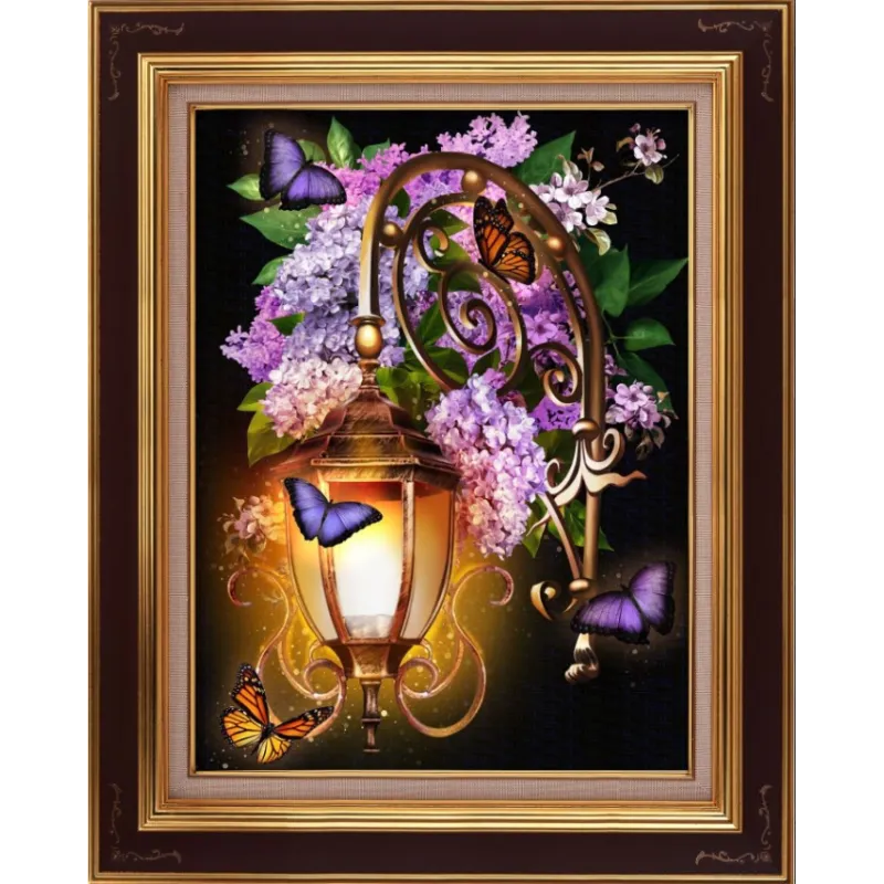 Lantern in lilac 30*40 cm AM1722