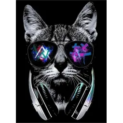 Stilvolle Katze 30*40 cm AM1970