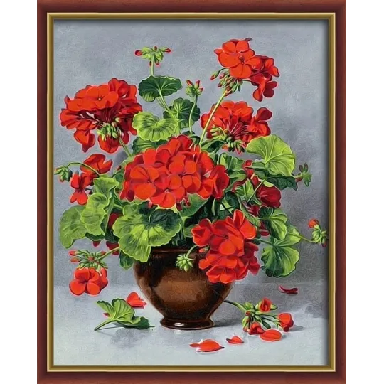 Géranium rouge 40*50 cm AM4098