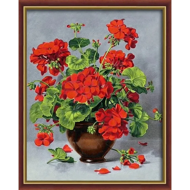 Géranium rouge 40*50 cm AM4098