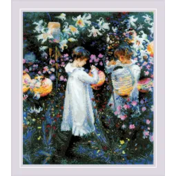 Nelke, Lilie, Lilie, Rose nach dem Gemälde von J. S. Sargent 30x35 SR2053